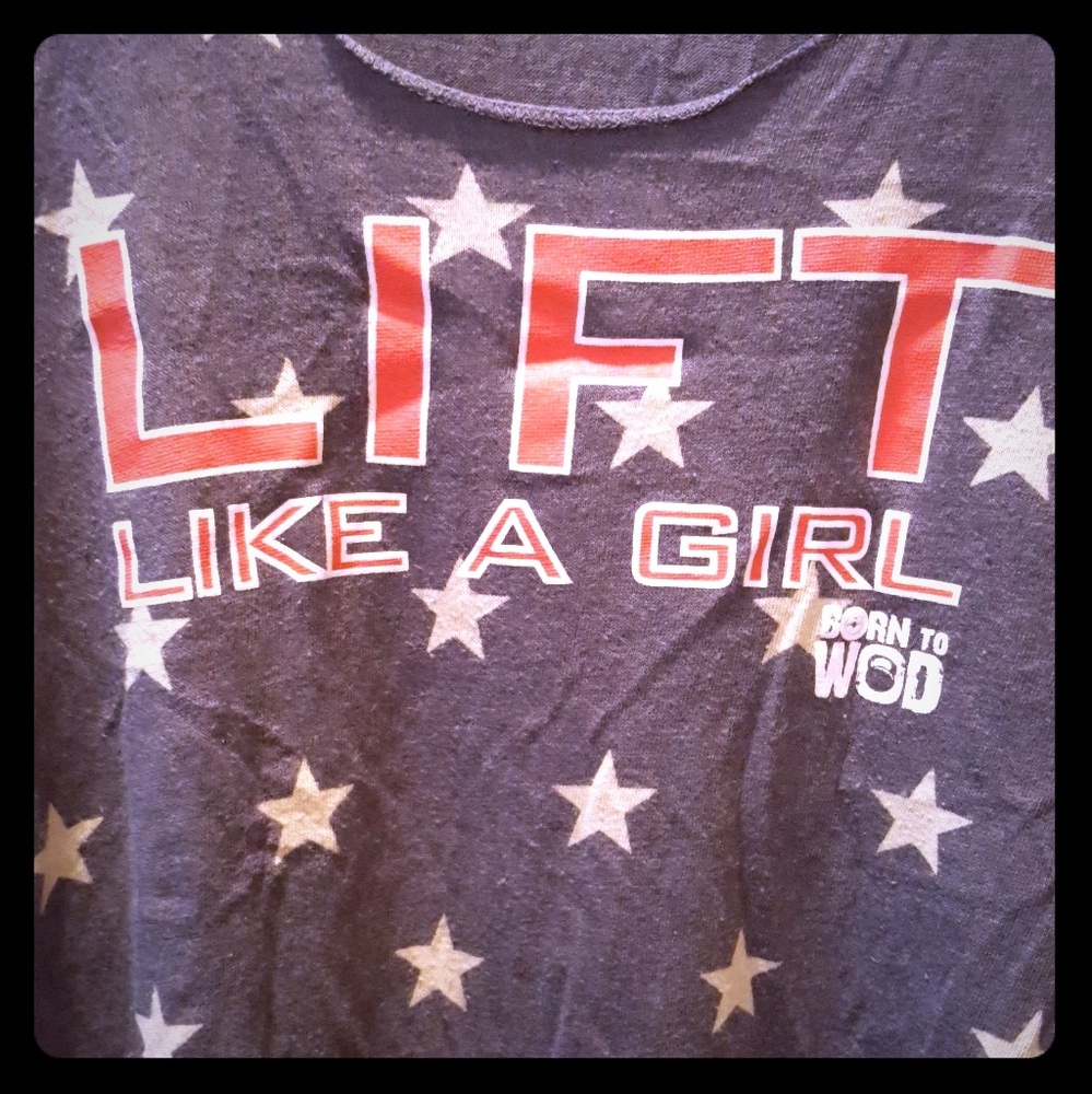 Lift like a girl tank Size L